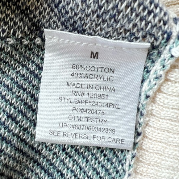 Pink Republic Navy Blue and Cream Aztec Tribal Open Front Cardigan, Medium - Picture 8 of 9